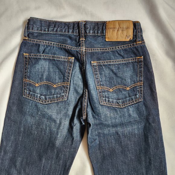 American Eagle Original Straight Leg Dark Indigo Jean Women (26/28) - Picture 9 of 16